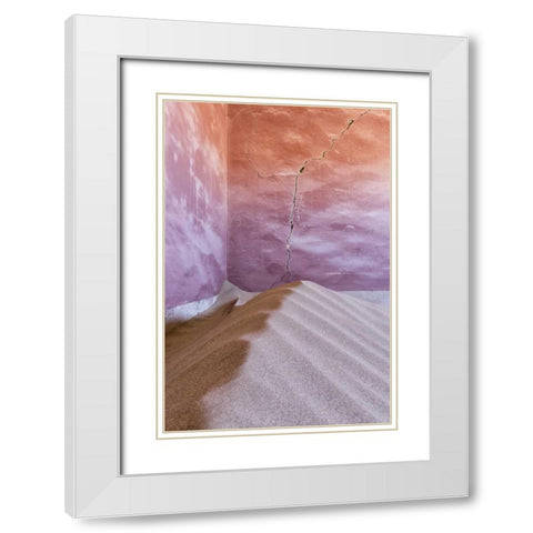 Namibia, Kolmanskop Abandoned house White Modern Wood Framed Art Print with Double Matting by Kaveney, Wendy