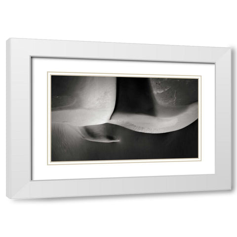 Namibia, Namib-Naukluft NP Aerial of sand dunes White Modern Wood Framed Art Print with Double Matting by Young, Bill