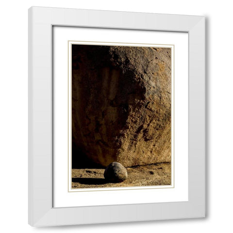 South Richtersveld NP Large and small boulder White Modern Wood Framed Art Print with Double Matting by Young, Bill