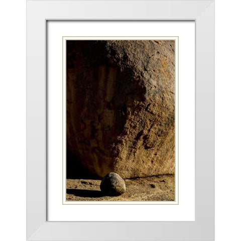 South Richtersveld NP Large and small boulder White Modern Wood Framed Art Print with Double Matting by Young, Bill