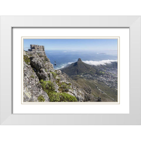 South Cape Town Sky lift on Table Mountain White Modern Wood Framed Art Print with Double Matting by Lord, Fred