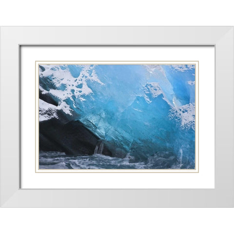 South Georgia Island, Iris Bay Herz Glacier White Modern Wood Framed Art Print with Double Matting by Paulson, Don