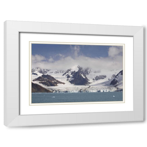 Antarctica, Royal Bay Weddell Glacier White Modern Wood Framed Art Print with Double Matting by Grall, Don