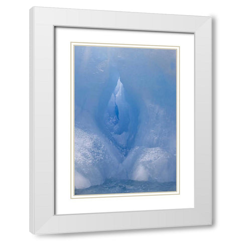 Antarctica, South Shetland A vivid blue iceberg White Modern Wood Framed Art Print with Double Matting by Grall, Don