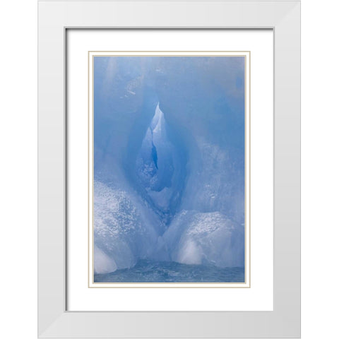 Antarctica, South Shetland A vivid blue iceberg White Modern Wood Framed Art Print with Double Matting by Grall, Don