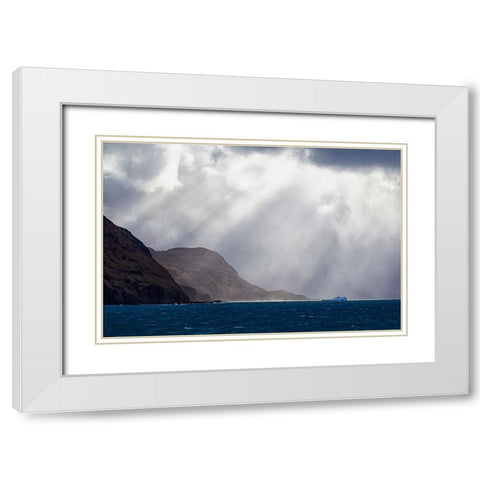 Southern Ocean-South Georgia-King Edward Cove-Grytviken White Modern Wood Framed Art Print with Double Matting by Goff, Ellen B.