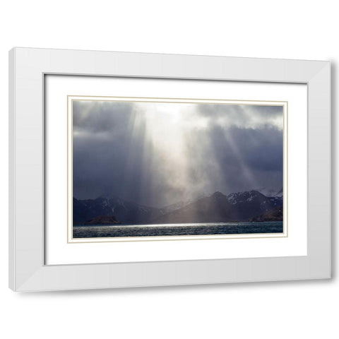Southern Ocean-South Georgia-King Edward Cove-Grytviken White Modern Wood Framed Art Print with Double Matting by Goff, Ellen B.