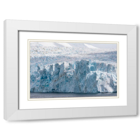 Southern Ocean-South Georgia-Drygalski Fjord-Resting Glacier-Details of ice in the Resting Glacier White Modern Wood Framed Art Print with Double Matting by Goff, Ellen B.