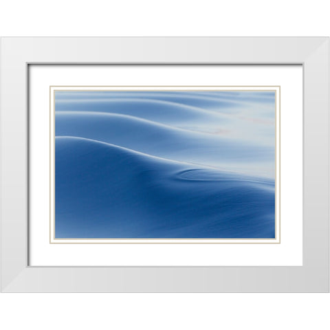 Southern Ocean-near South Georgia-Patterns created by the ship in the glassy water White Modern Wood Framed Art Print with Double Matting by Goff, Ellen B.