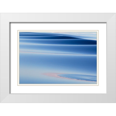 Southern Ocean-near South Georgia-Patterns created by the ship in the glassy water White Modern Wood Framed Art Print with Double Matting by Goff, Ellen B.