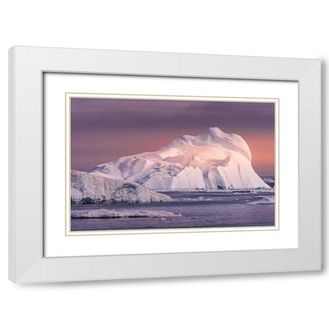 Antarctic-iceberg White Modern Wood Framed Art Print with Double Matting by Theodore, George