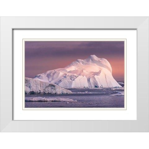 Antarctic-iceberg White Modern Wood Framed Art Print with Double Matting by Theodore, George
