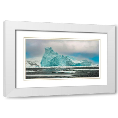 Antarctic iceberg White Modern Wood Framed Art Print with Double Matting by Theodore, George and Marilu