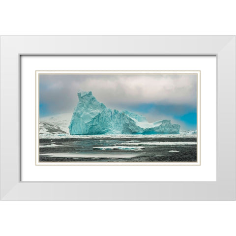 Antarctic iceberg White Modern Wood Framed Art Print with Double Matting by Theodore, George and Marilu