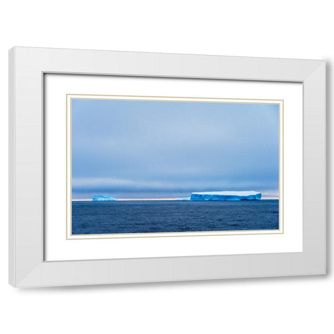 Iceberg in South Atlantic Ocean-Antarctica White Modern Wood Framed Art Print with Double Matting by Su, Keren