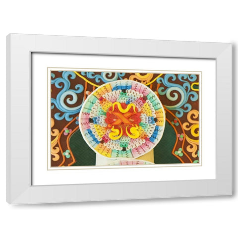 Bhutan, Bumthang Jampey Lhakhang temple alter White Modern Wood Framed Art Print with Double Matting by Kirkland, Dennis