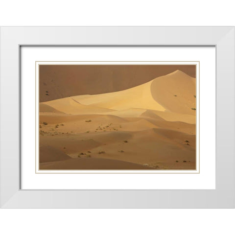 China, Badain Jaran Desert Contrasts in desert White Modern Wood Framed Art Print with Double Matting by Anon, Ellen