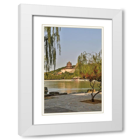 Asia-China-Beijing-Summer Palace of Empress Cixi White Modern Wood Framed Art Print with Double Matting by Looney, Hollice