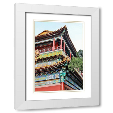 Asia-China-Beijing-The Forbidden City White Modern Wood Framed Art Print with Double Matting by Looney, Hollice