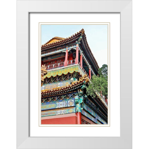 Asia-China-Beijing-The Forbidden City White Modern Wood Framed Art Print with Double Matting by Looney, Hollice