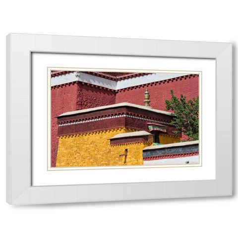 Palcho Monastery-Gyantse-Gyantse County-Tibet-China White Modern Wood Framed Art Print with Double Matting by Su, Keren