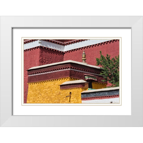 Palcho Monastery-Gyantse-Gyantse County-Tibet-China White Modern Wood Framed Art Print with Double Matting by Su, Keren