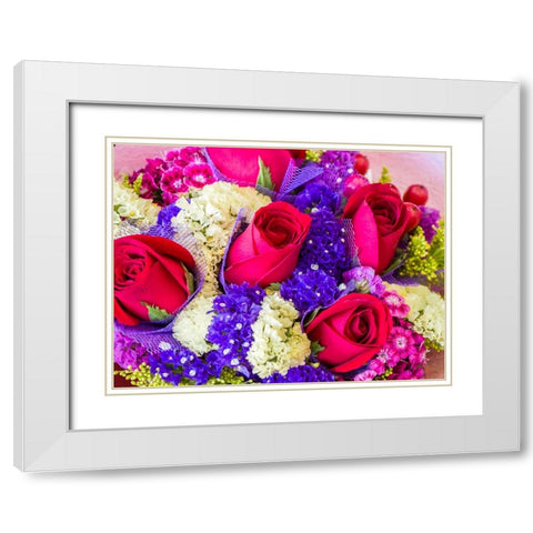 China-Hong Kong Flower market White Modern Wood Framed Art Print with Double Matting by Eggers, Julie