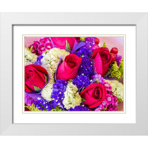 China-Hong Kong Flower market White Modern Wood Framed Art Print with Double Matting by Eggers, Julie