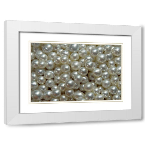 Bowl of pearls, Irian Jaya, West Papua, Indonesia White Modern Wood Framed Art Print with Double Matting by Shimlock, Jones