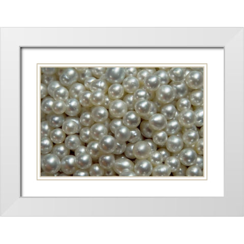 Bowl of pearls, Irian Jaya, West Papua, Indonesia White Modern Wood Framed Art Print with Double Matting by Shimlock, Jones