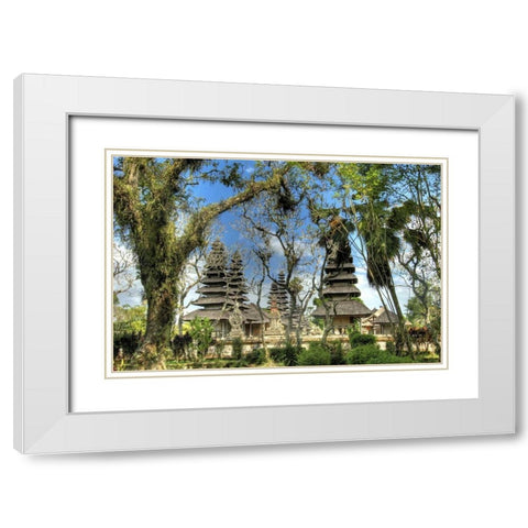 Indonesia, Bali, Mengwi Pura Taman Ayun temple White Modern Wood Framed Art Print with Double Matting by Shimlock, Jones
