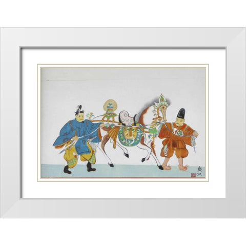 Japan, Nara, Heguri-cho Art in Byo-Do-Ji Kasuga White Modern Wood Framed Art Print with Double Matting by Flaherty, Dennis