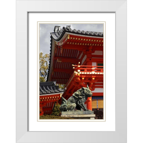 Japan, Kyoto Fushimi-Inari-Taisha Shinto shrine White Modern Wood Framed Art Print with Double Matting by Flaherty, Dennis