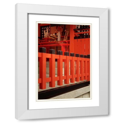 Japan, Kyoto Fushimi-Inari-Taisha Shinto shrine White Modern Wood Framed Art Print with Double Matting by Flaherty, Dennis