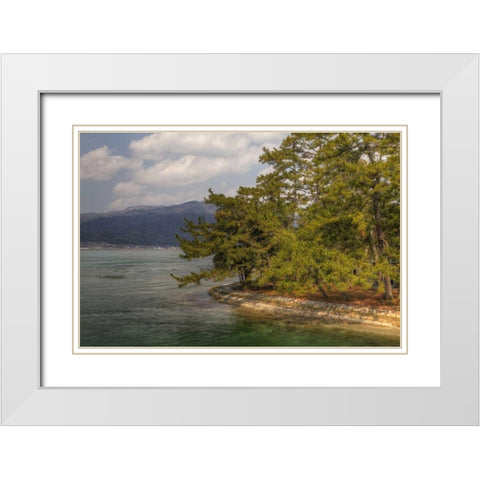 Japan Amanohashidate in Kyoto Prefecture White Modern Wood Framed Art Print with Double Matting by Flaherty, Dennis