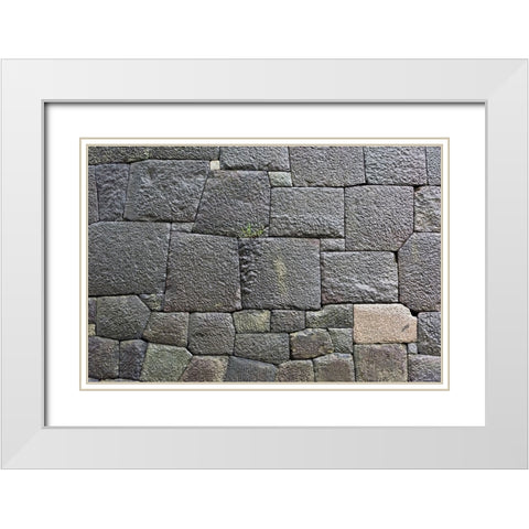 Stone wall of the Royal Palace-Tokyo-Japan White Modern Wood Framed Art Print with Double Matting by Su, Keren
