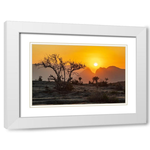 Middle East-Arabian Peninsula-Oman-Ad Dakhiliyah-Al Hamra White Modern Wood Framed Art Print with Double Matting by Wilson, Emily M.