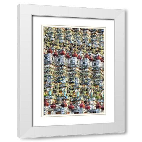 Thailand, Bangkok, Wat Arun Buddhist temple White Modern Wood Framed Art Print with Double Matting by Shimlock, Jones