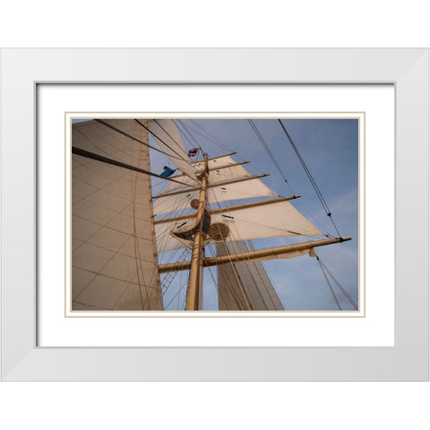 Star Clipper sailing cruise ship-Thailand White Modern Wood Framed Art Print with Double Matting by Pitamitz, Sergio
