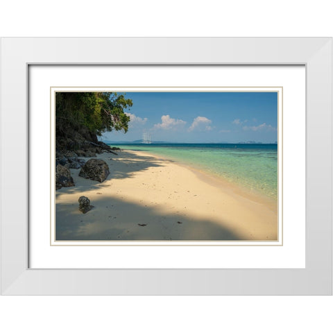 Ko Kradan-Talay Trang archipelago-Thailand White Modern Wood Framed Art Print with Double Matting by Pitamitz, Sergio