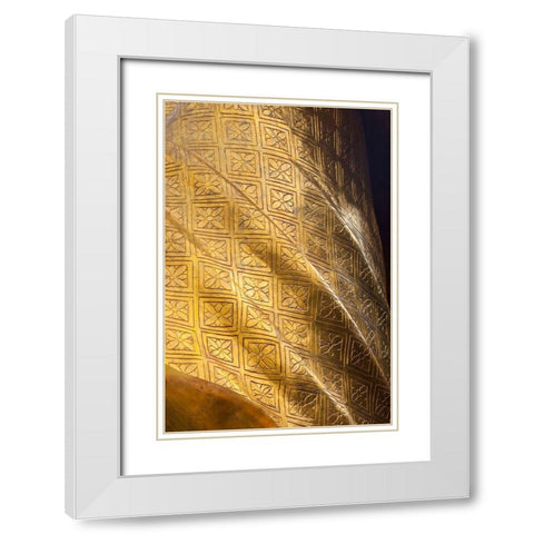 Thailand-Chonburi Province-Khao Sam Muk Shrine Statue of the Goddess Sam Muk  White Modern Wood Framed Art Print with Double Matting by Haseltine, Tom