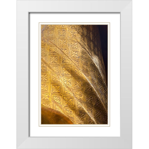 Thailand-Chonburi Province-Khao Sam Muk Shrine Statue of the Goddess Sam Muk  White Modern Wood Framed Art Print with Double Matting by Haseltine, Tom