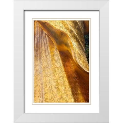 Thailand-Chonburi Province-Khao Sam Muk Shrine Statue of the Goddess Sam Muk  White Modern Wood Framed Art Print with Double Matting by Haseltine, Tom