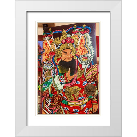 Pung Tao Gong Ancestral Temple- Chiang Mai- Thailand White Modern Wood Framed Art Print with Double Matting by Haseltine, Tom