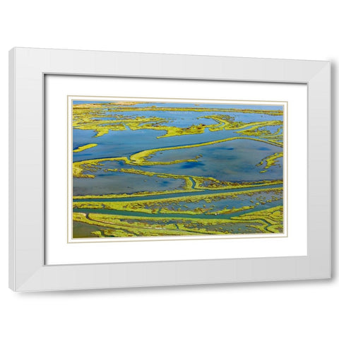 Wetland on the Aegean coast-Turkey White Modern Wood Framed Art Print with Double Matting by Kabas, Ali
