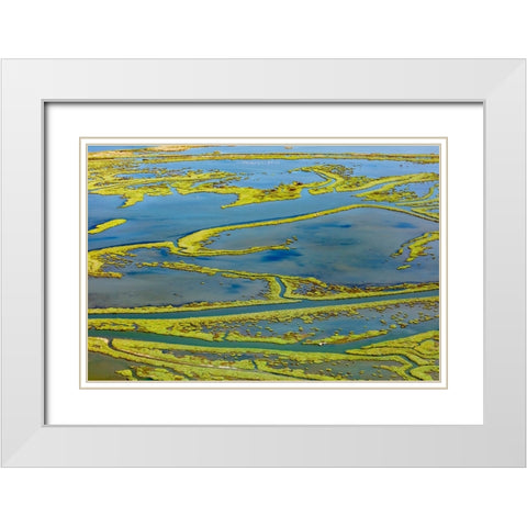 Wetland on the Aegean coast-Turkey White Modern Wood Framed Art Print with Double Matting by Kabas, Ali