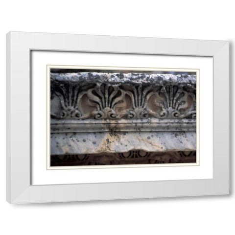 Turkey, Ephesus Classical Greek marble carvings White Modern Wood Framed Art Print with Double Matting by Noble Gardner, Nancy