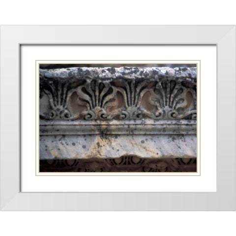 Turkey, Ephesus Classical Greek marble carvings White Modern Wood Framed Art Print with Double Matting by Noble Gardner, Nancy