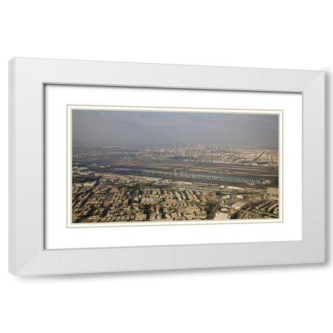 UAE, Dubai Dubai International Airport  White Modern Wood Framed Art Print with Double Matting by Young, Bill