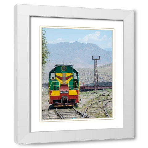 Railway for transporting coal Town Tasch Kumyr White Modern Wood Framed Art Print with Double Matting by Zwick, Martin